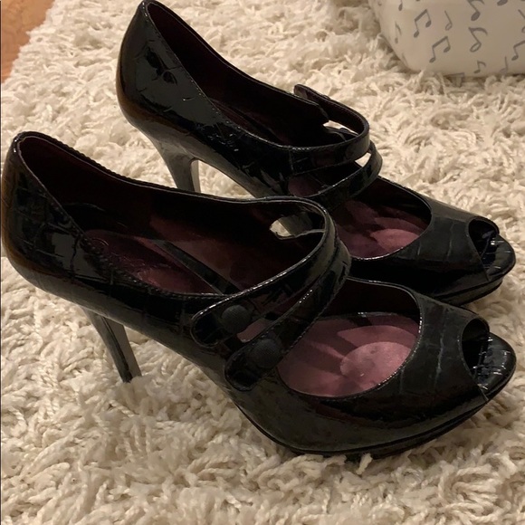 Carlos Santana size 8 black maryjane heels - Picture 5 of 5